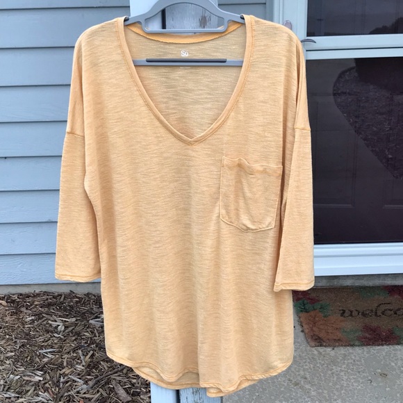 SO Tops Womens Mustard Yellow Long Sleeve Shirt Sz Xl Poshmark